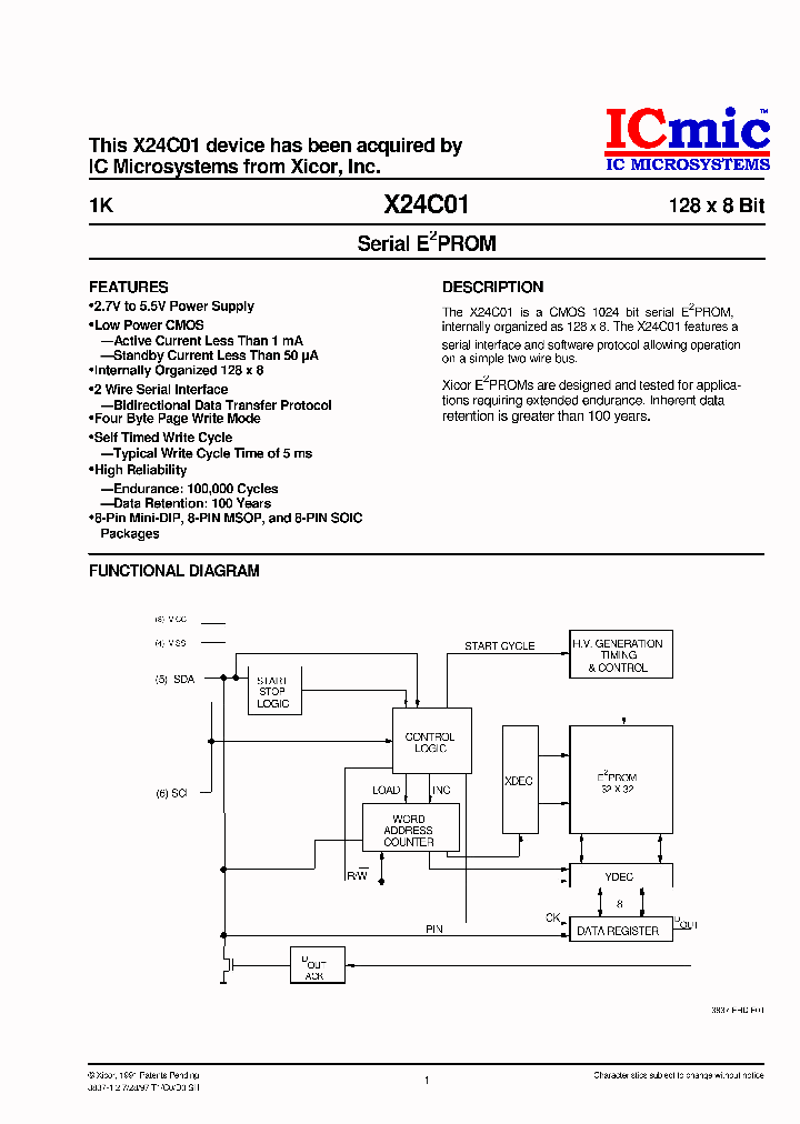 X24C01SG-27_1082626.PDF Datasheet