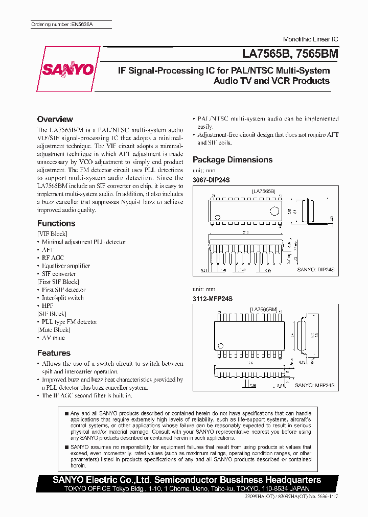 LA7565E_1084256.PDF Datasheet