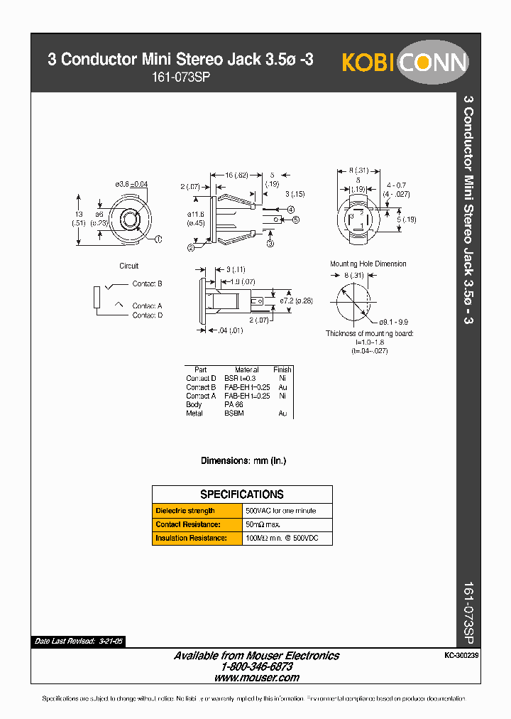 161-073SP_1085208.PDF Datasheet