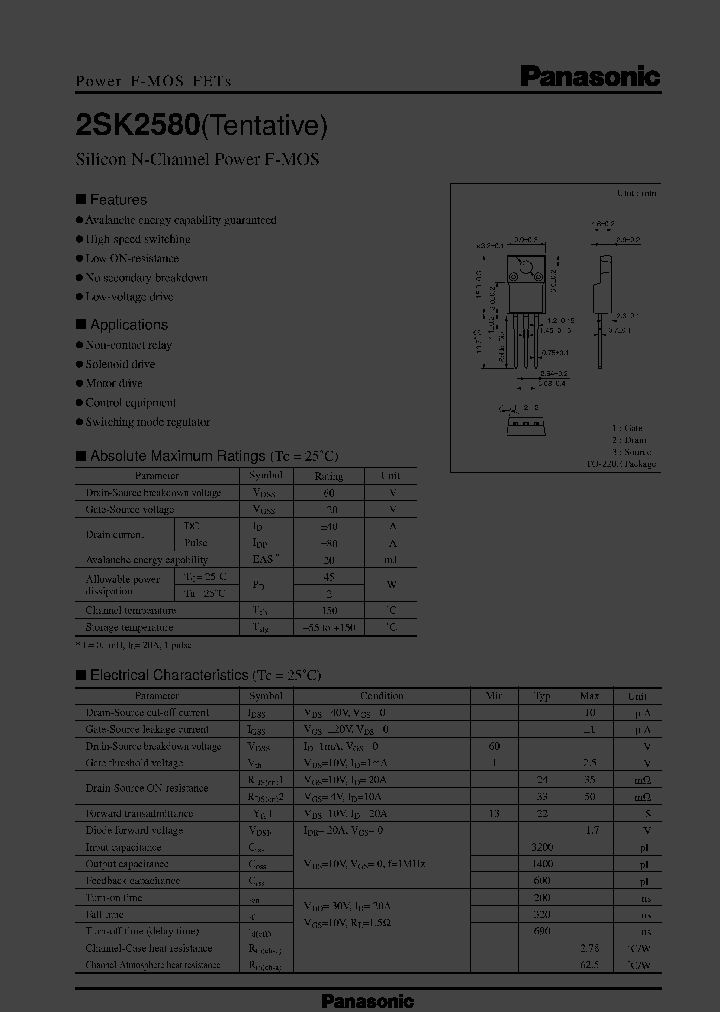 2SK2580_1083801.PDF Datasheet