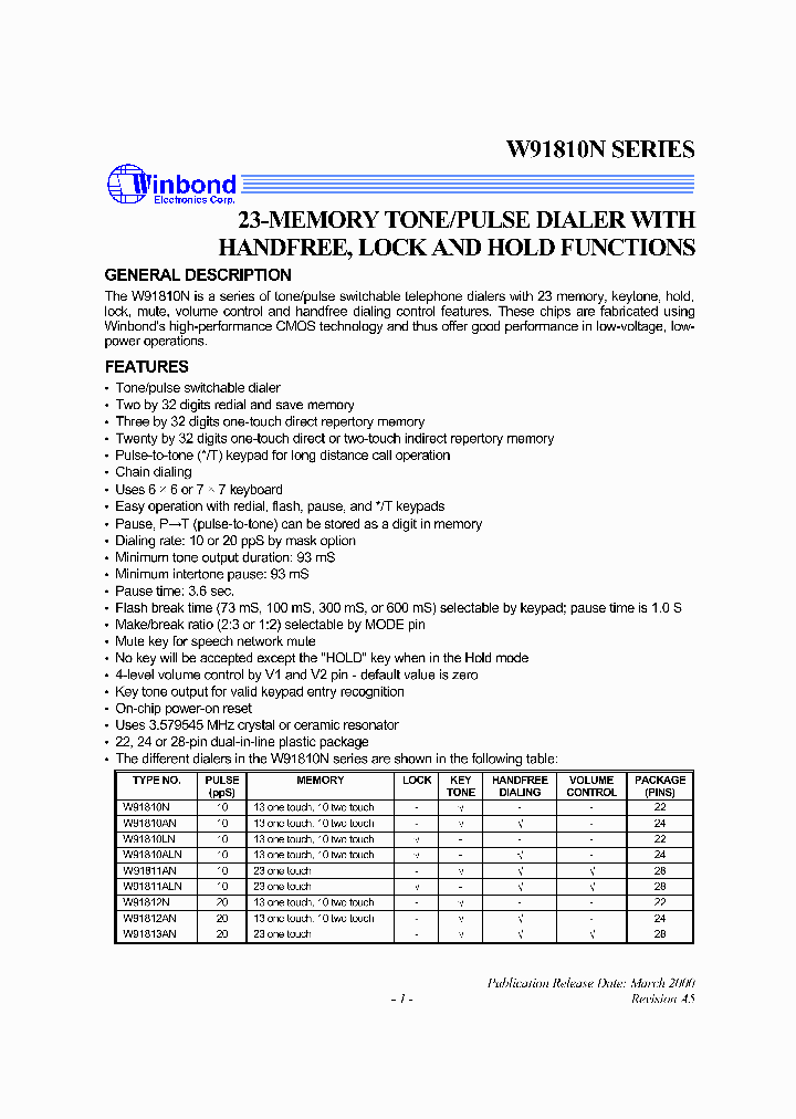 W91810LN_1660728.PDF Datasheet