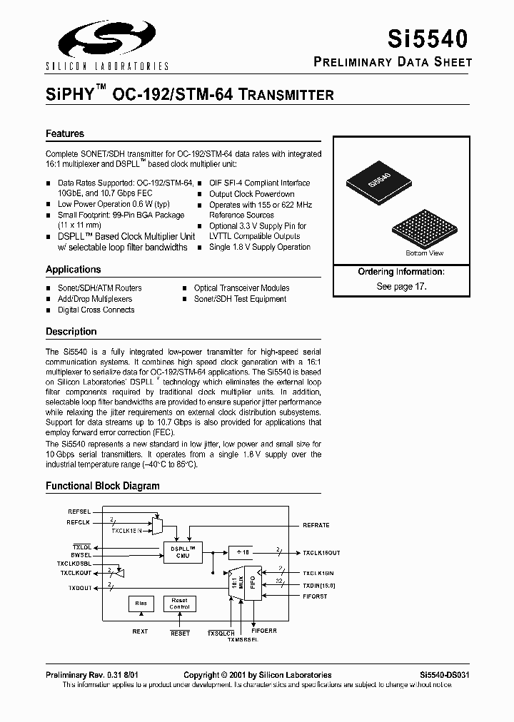 SI5540-BC_1084483.PDF Datasheet