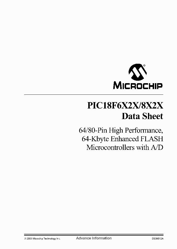 PIC18F6525-EPTQTP_1083407.PDF Datasheet