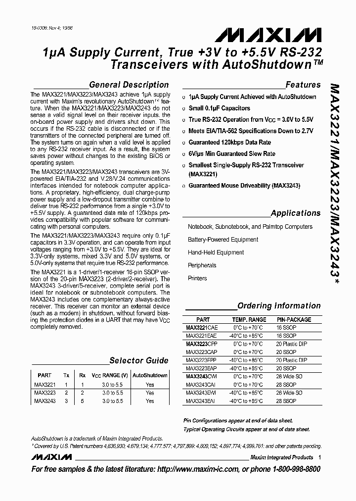 MAX3221_1087489.PDF Datasheet