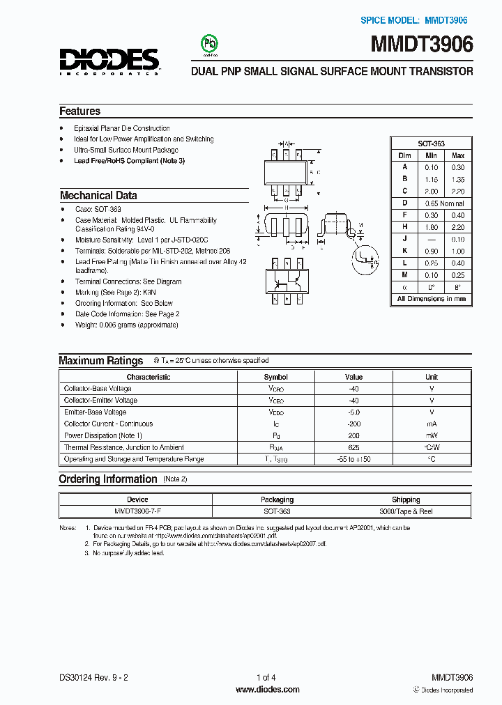 MMDT3906-7-F_1662289.PDF Datasheet