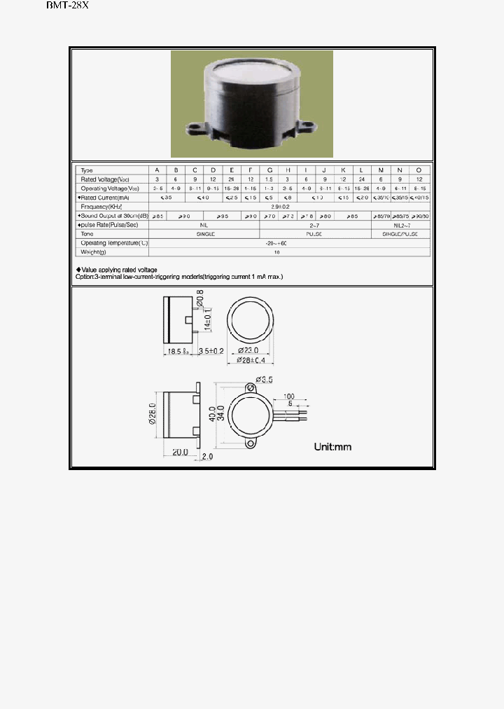 BMT-28X_1088841.PDF Datasheet