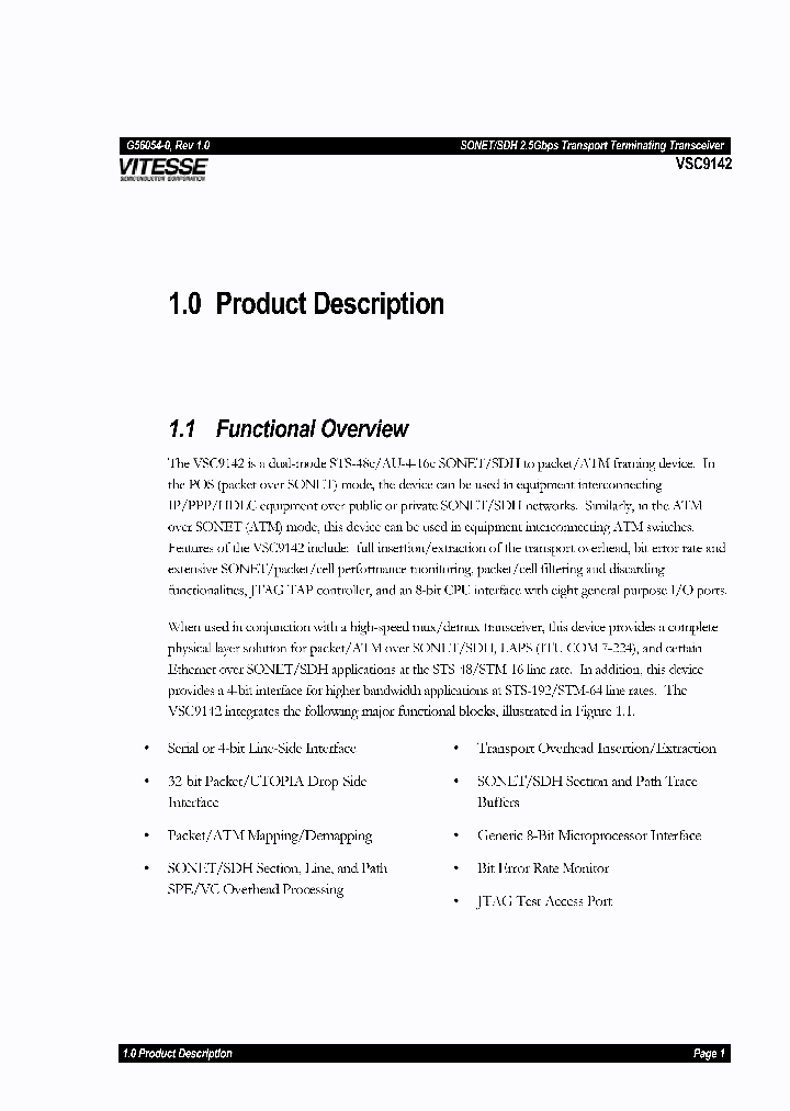 VSC9142_1090555.PDF Datasheet