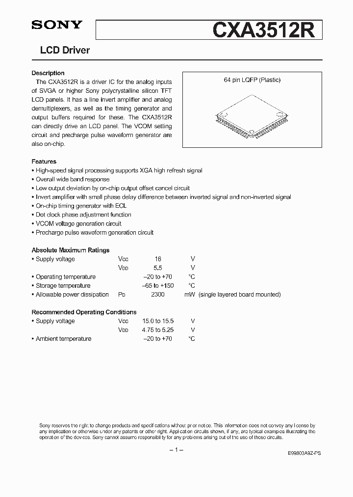 CXA3512R_1087703.PDF Datasheet