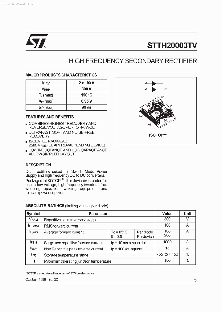 STTH20003TV_1651951.PDF Datasheet