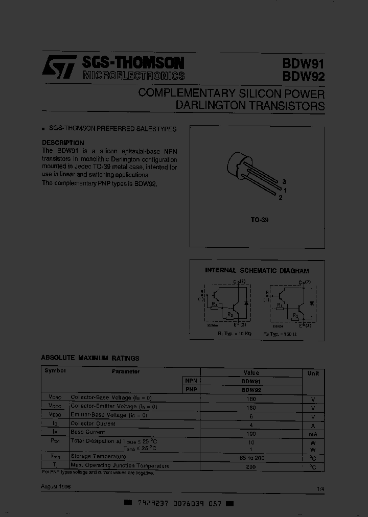 BDW92_1108255.PDF Datasheet