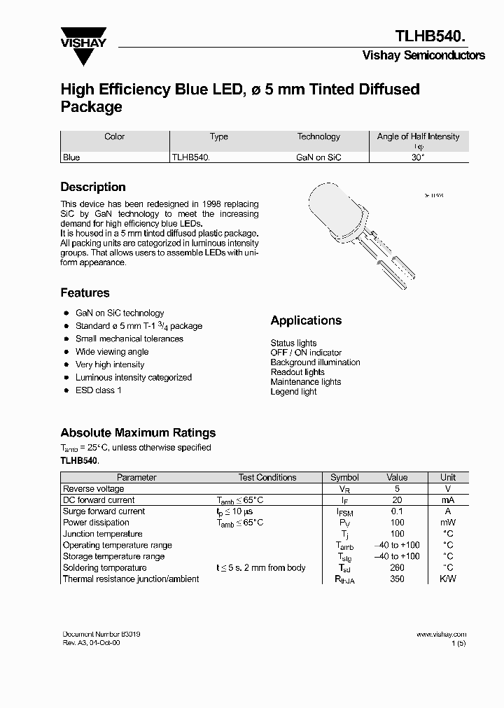 TLHB540_1670784.PDF Datasheet