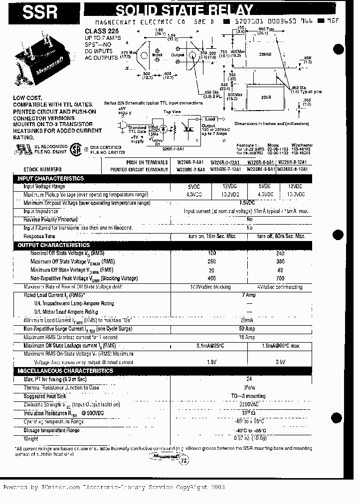 W226RE7-12A1_1114334.PDF Datasheet