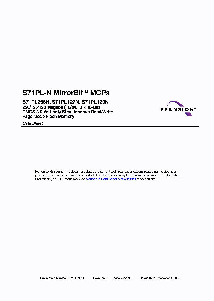 S71PL127N_1113668.PDF Datasheet