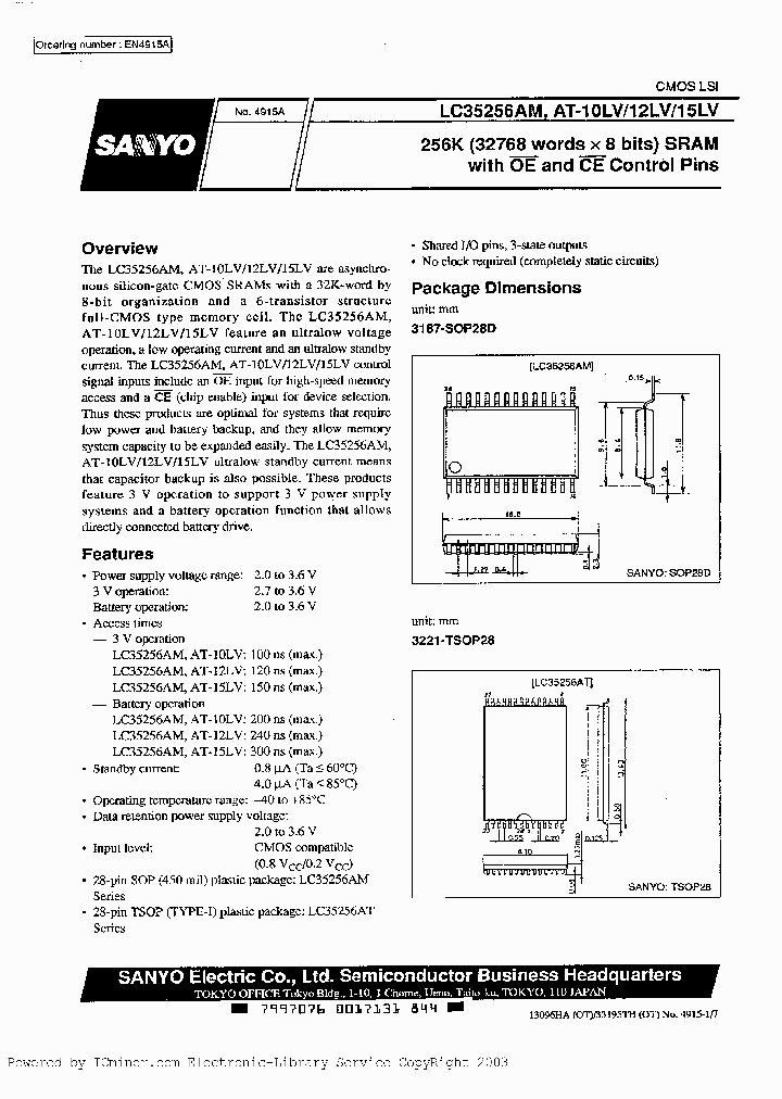 LC35256AM-15LV_1098107.PDF Datasheet