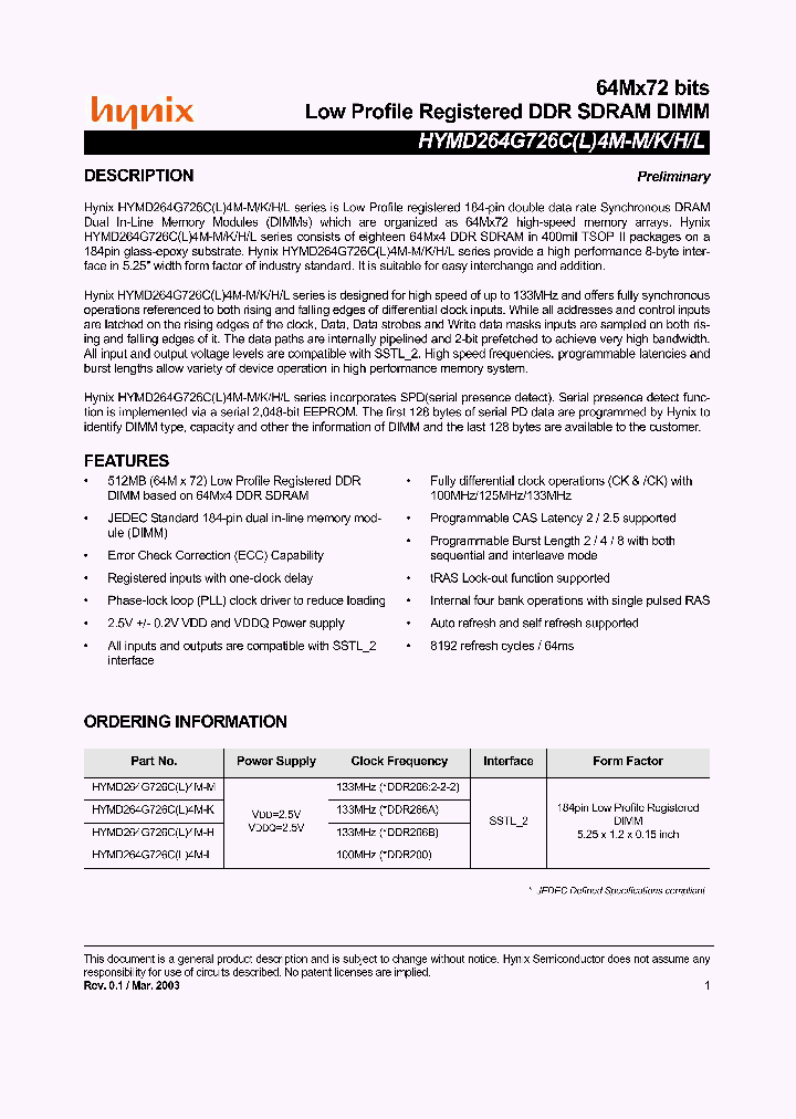 HYMD264G726CL4M-K_1675886.PDF Datasheet