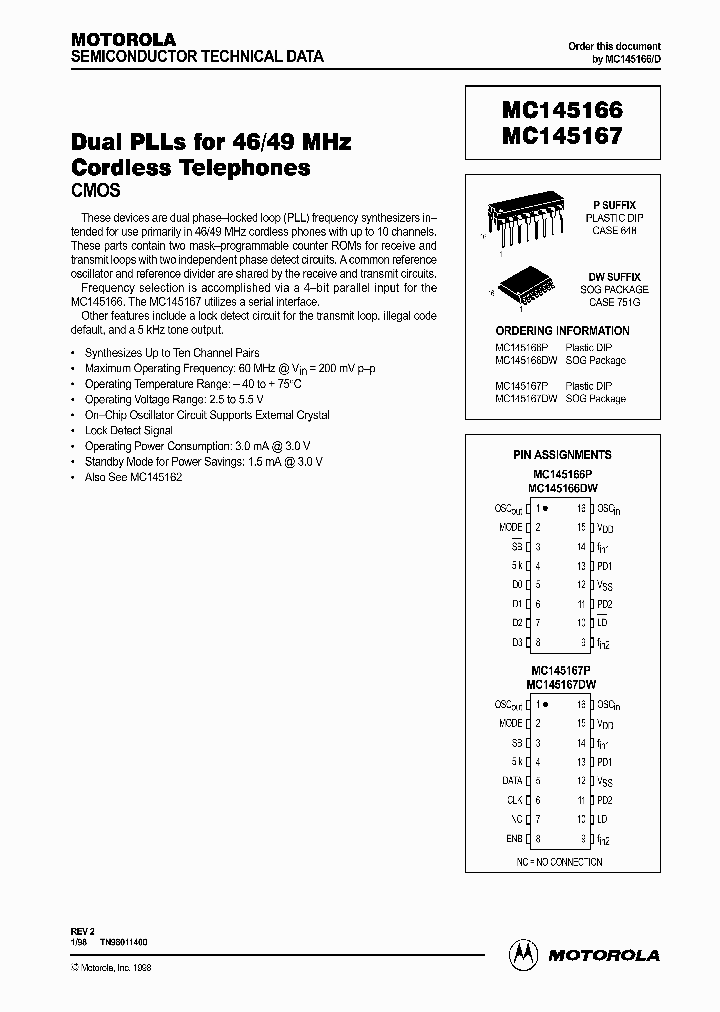 MC145166_1117978.PDF Datasheet