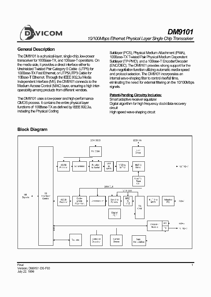 DM9101_1117322.PDF Datasheet
