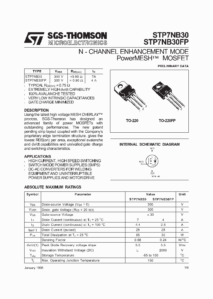 STP7NB30_1118651.PDF Datasheet