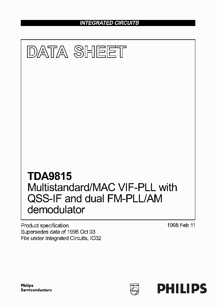 TDA9815_1119591.PDF Datasheet