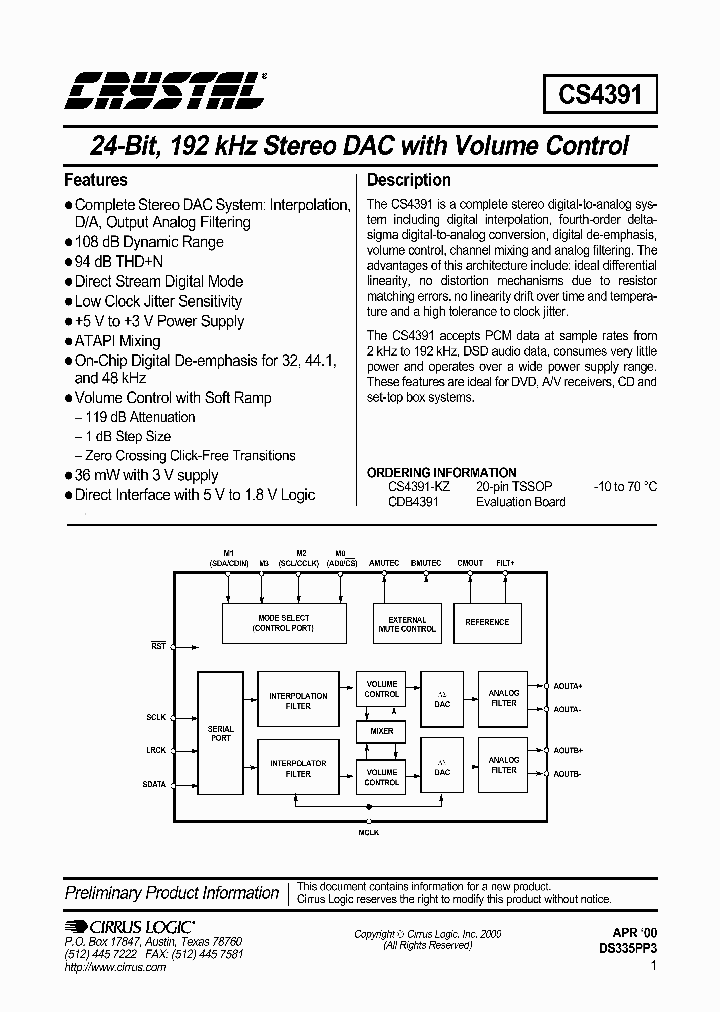 CS4391-KZ_1118695.PDF Datasheet