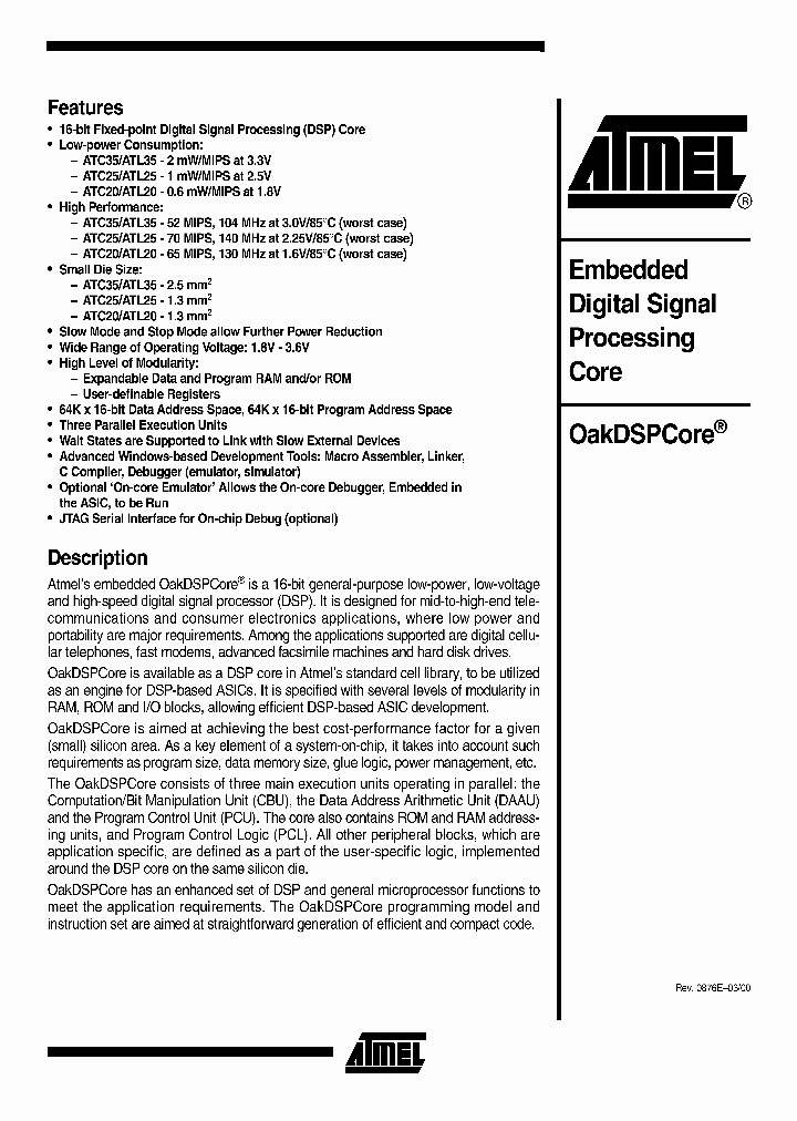 OAKDSPCORE_1115296.PDF Datasheet