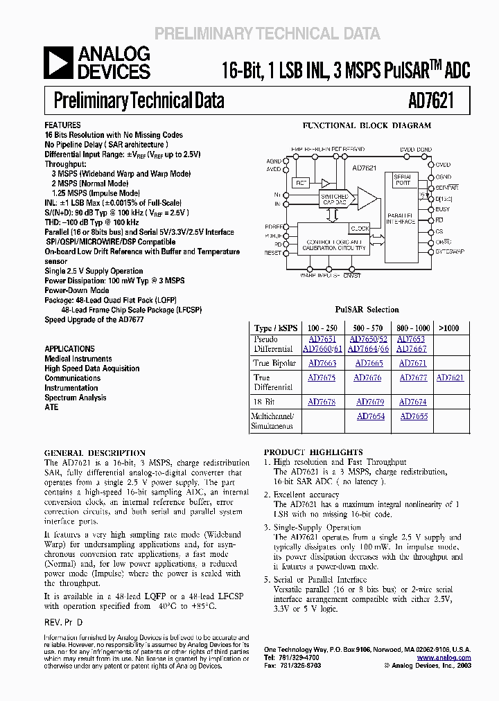 AD7621_1119320.PDF Datasheet