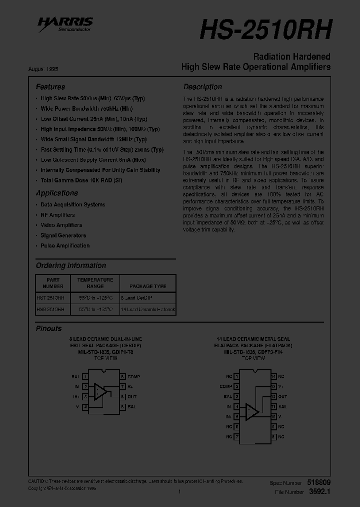 HS9-2510RH_1123428.PDF Datasheet