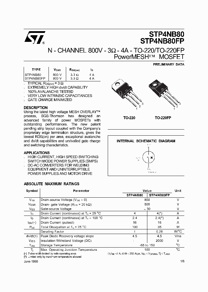 STP4NB80_1118648.PDF Datasheet