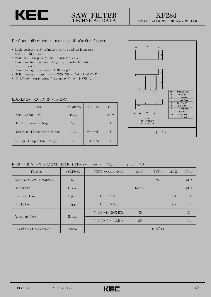 KF284_1120545.PDF Datasheet