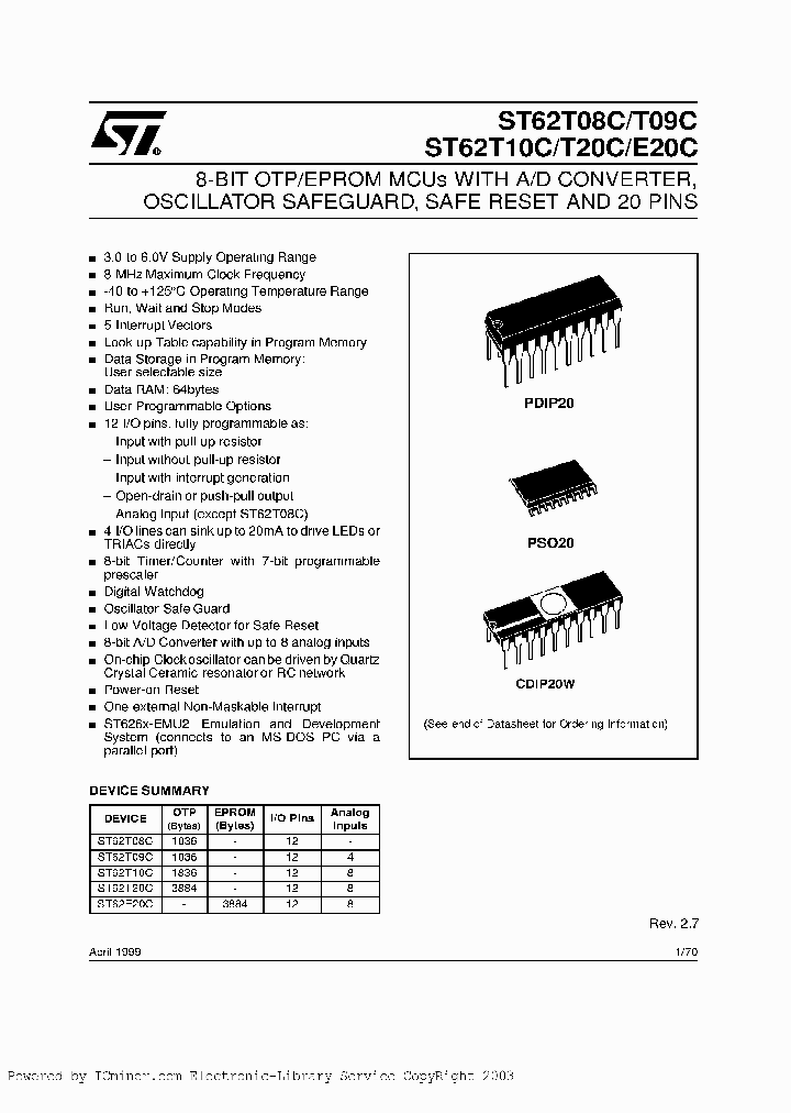 ST62P20CM3XXX_1134117.PDF Datasheet
