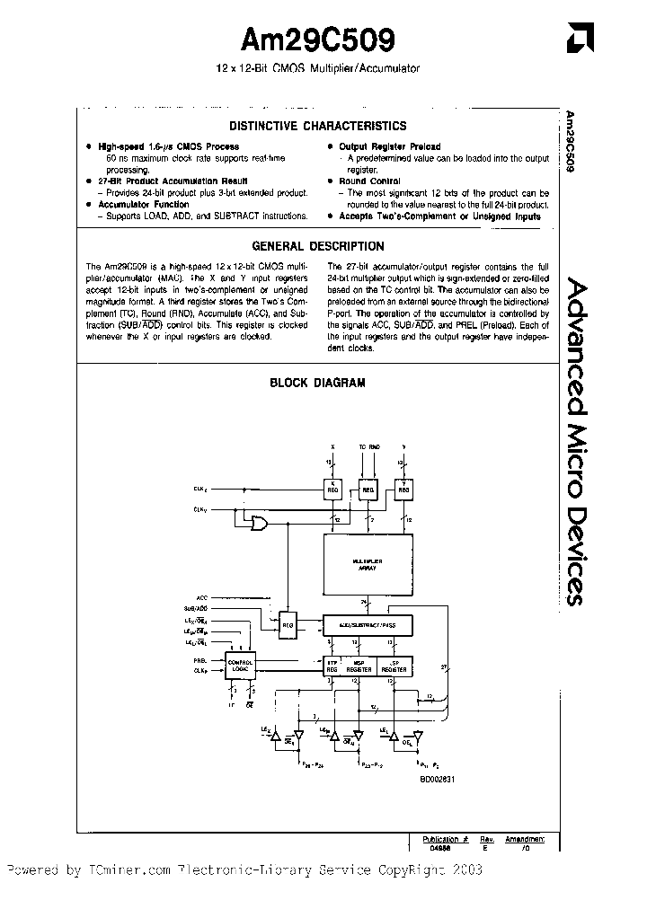 AM29C509PCB_1132802.PDF Datasheet