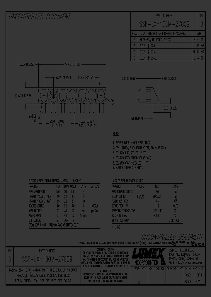 SSF-LXH100M-27009_1136442.PDF Datasheet