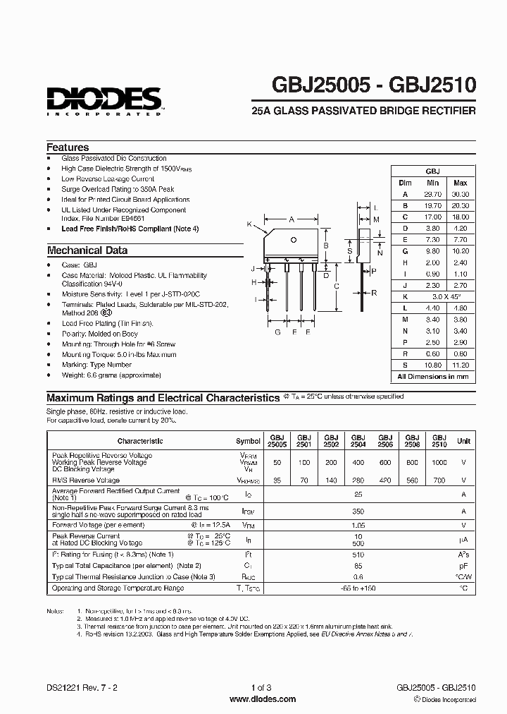 GBJ2508-F_1131269.PDF Datasheet