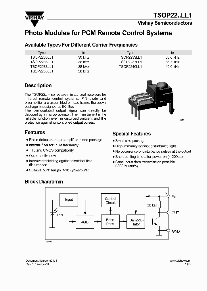 TSOP2230LL1_1136225.PDF Datasheet