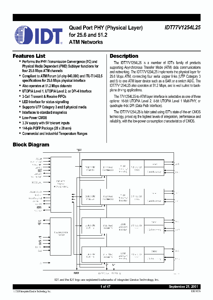 IDT77V1254L25L25PG_1684594.PDF Datasheet