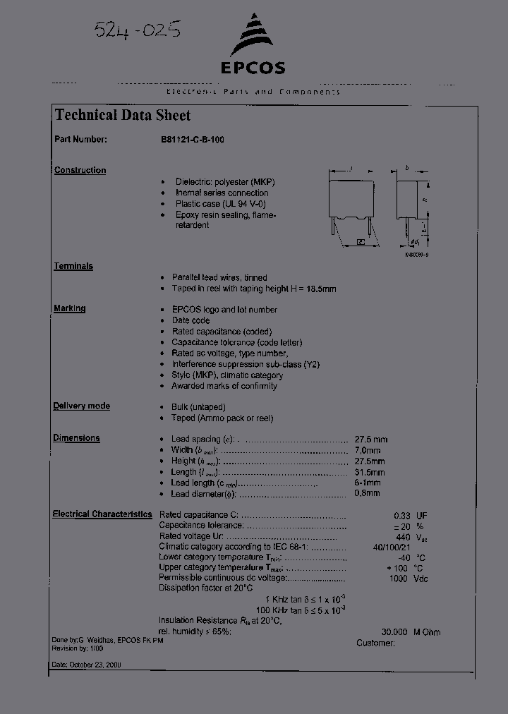 B81121-C-B100_1142437.PDF Datasheet