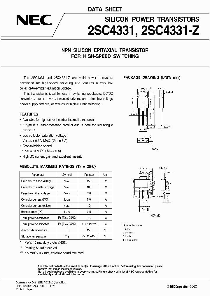 2SC4331-ZL_1145397.PDF Datasheet