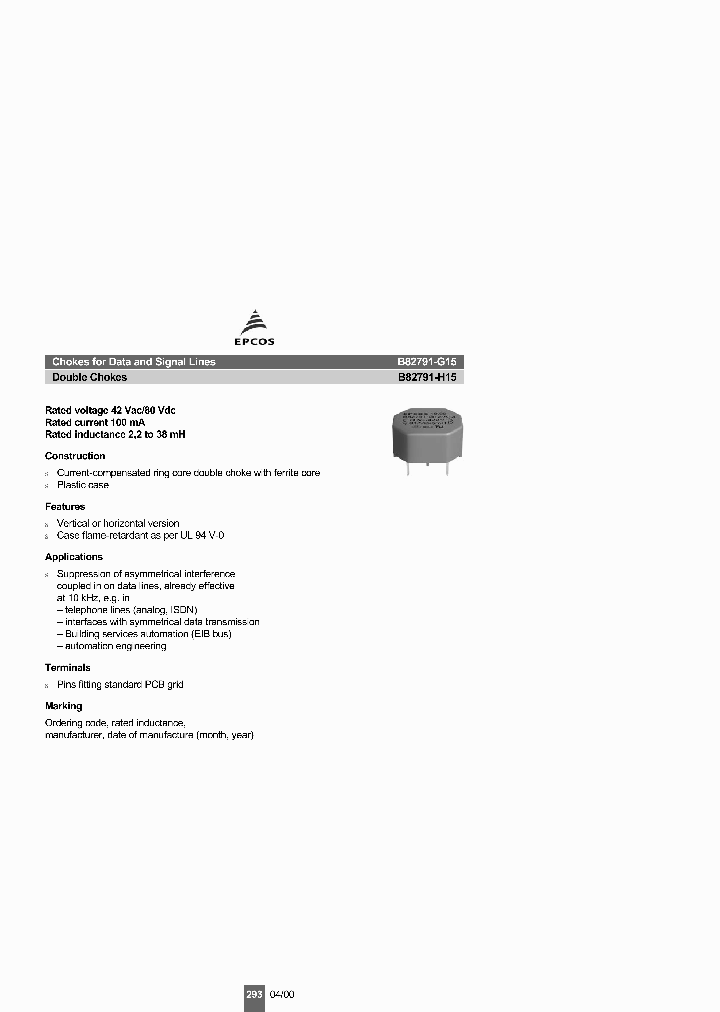 B82791-G15_1144370.PDF Datasheet