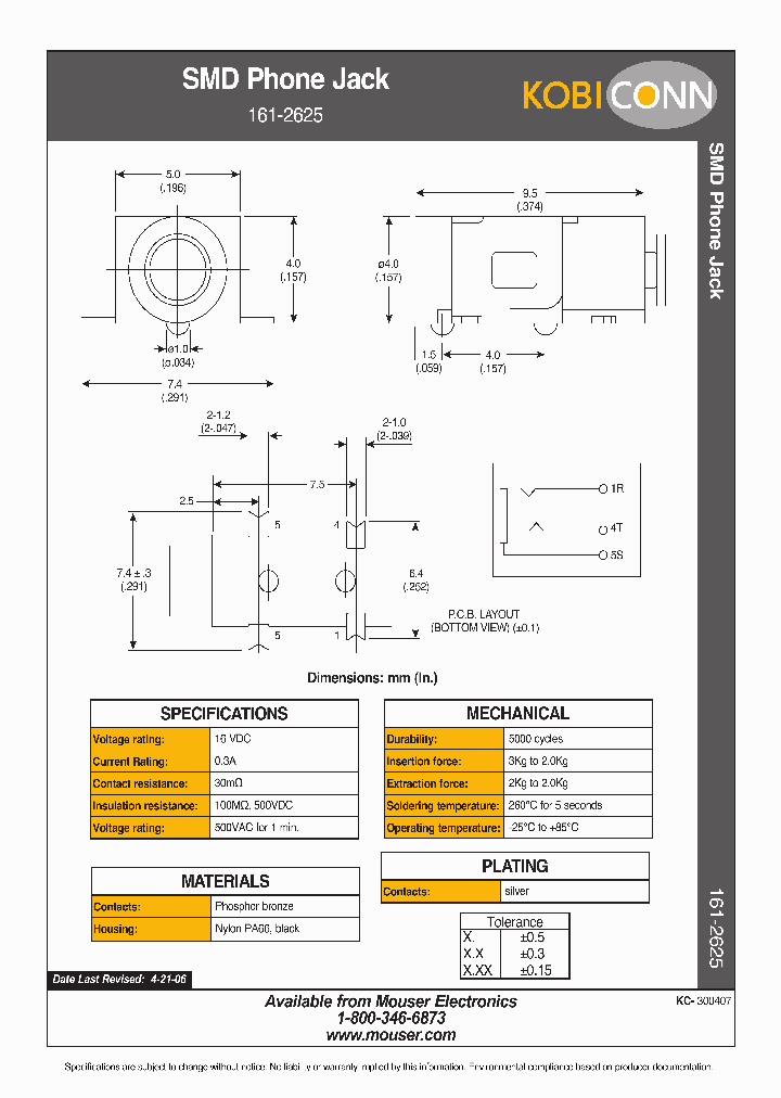 161-2625_1140824.PDF Datasheet