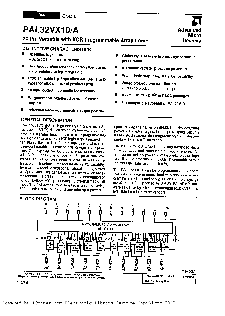 PAL32VX10ML883B_1137725.PDF Datasheet