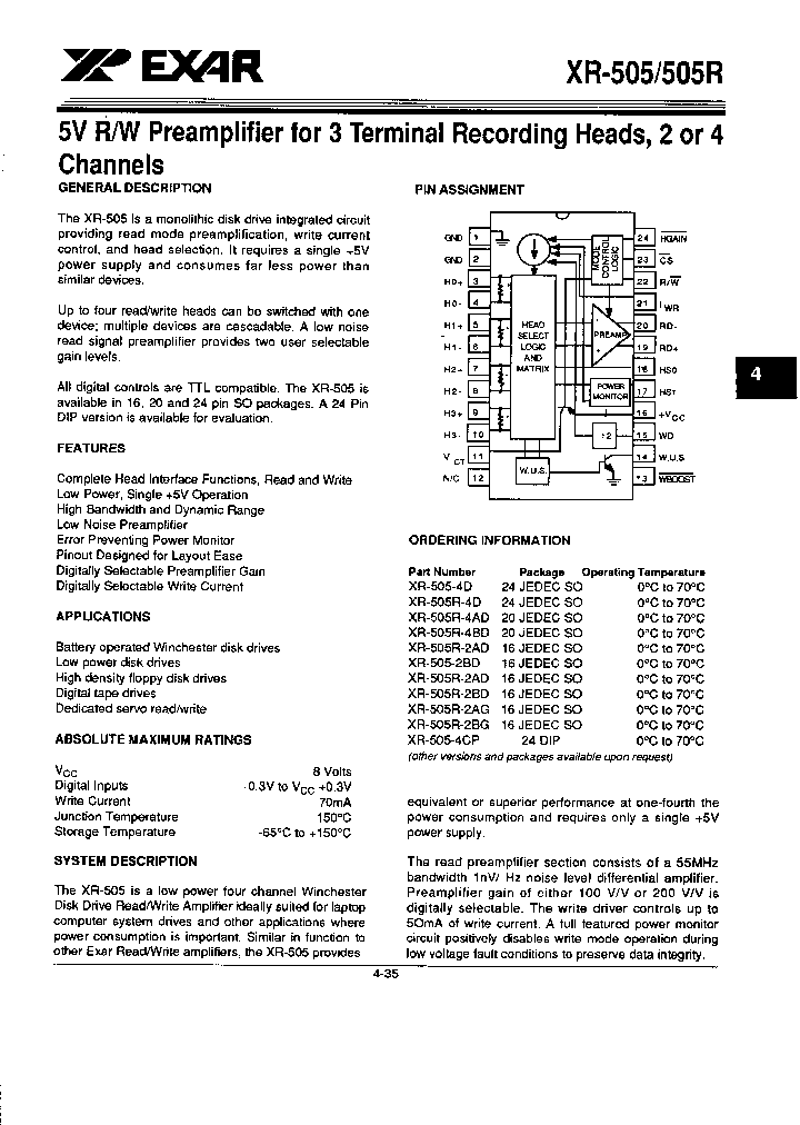 XR-505-4D_1128118.PDF Datasheet