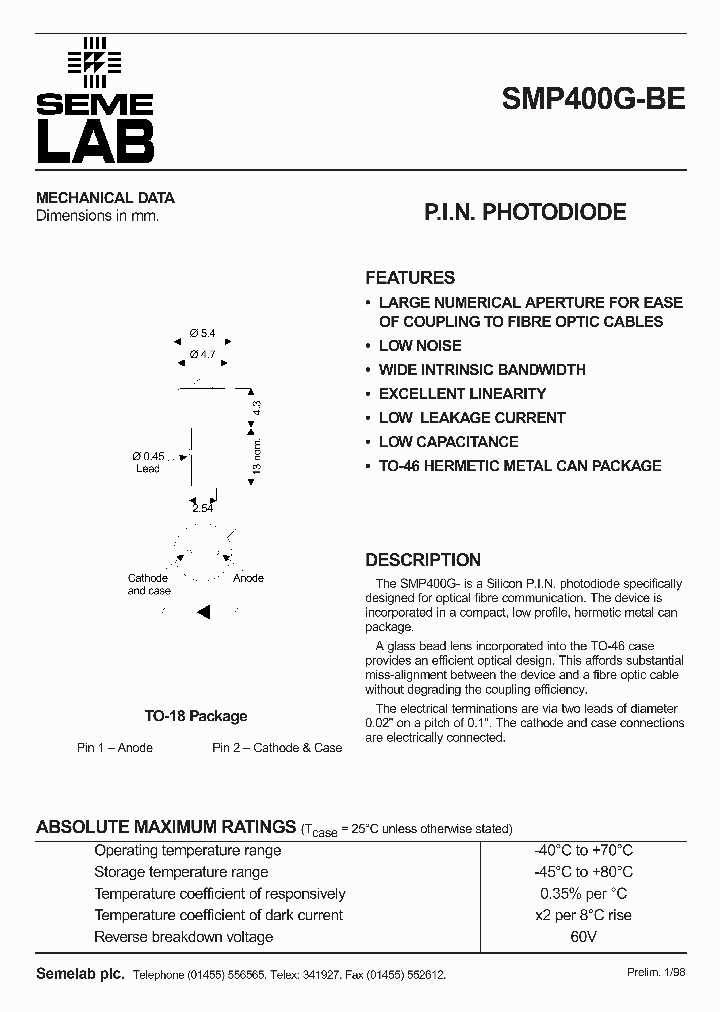 SMP400G-BE_1687175.PDF Datasheet