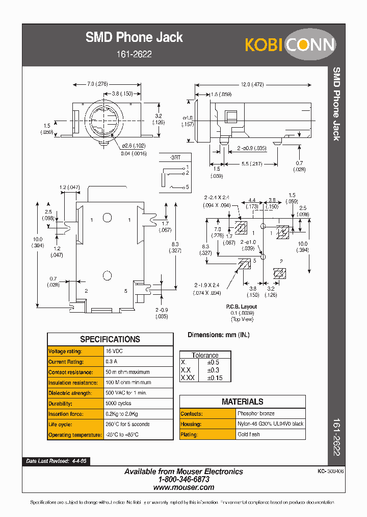 161-2622_1140822.PDF Datasheet