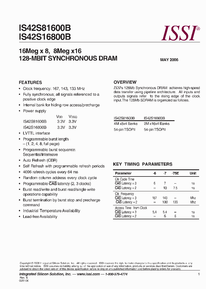 IS42S16800B_1152088.PDF Datasheet