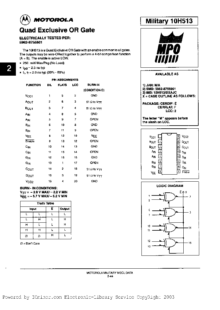 10H513BEAJC_1161897.PDF Datasheet