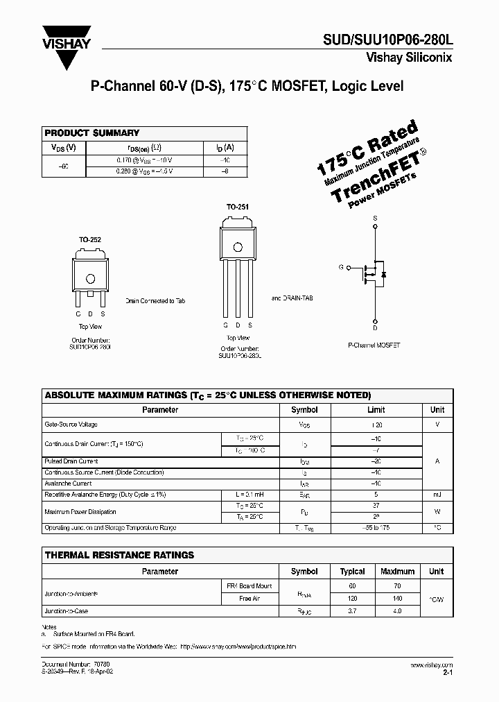 SUD10P06-280L_1684579.PDF Datasheet