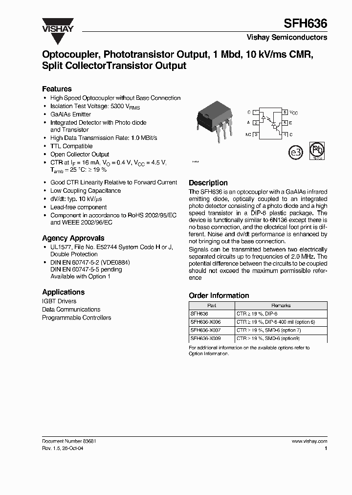 SFH636-X009_1689495.PDF Datasheet