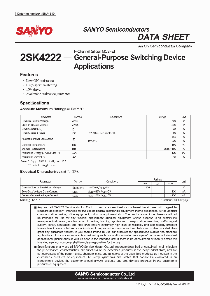 2SK4222_1689966.PDF Datasheet