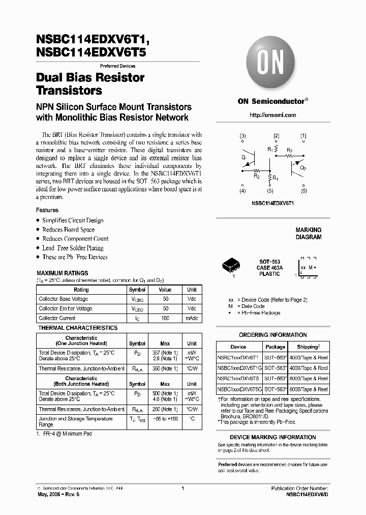 NSBC143TDXV6T1_1167491.PDF Datasheet
