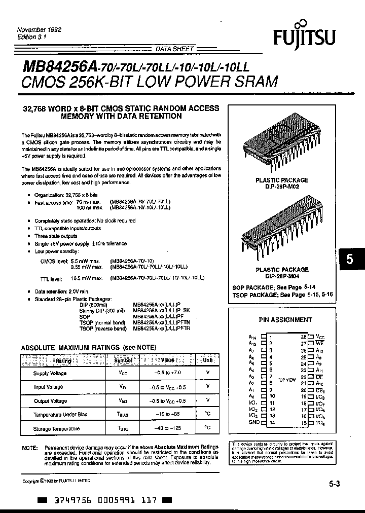 MB84256A-70P-SK_1692342.PDF Datasheet